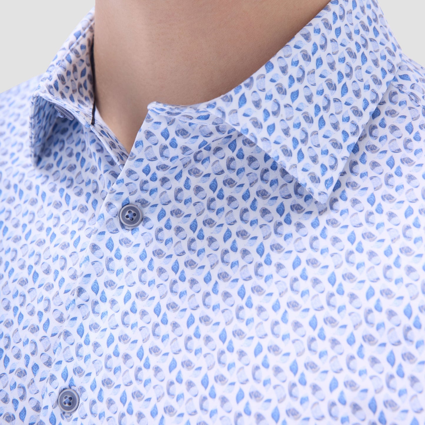Bugatchi James Abstract OoohCotton® Shirt Classic Blue