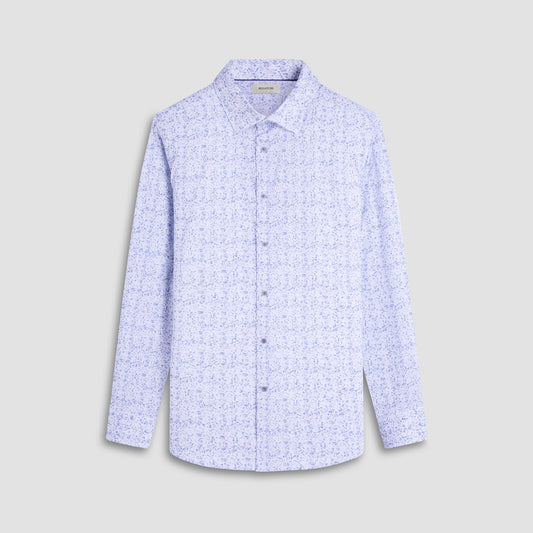 Bugatchi James Abstract OoohCotton® Shirt Cobalt