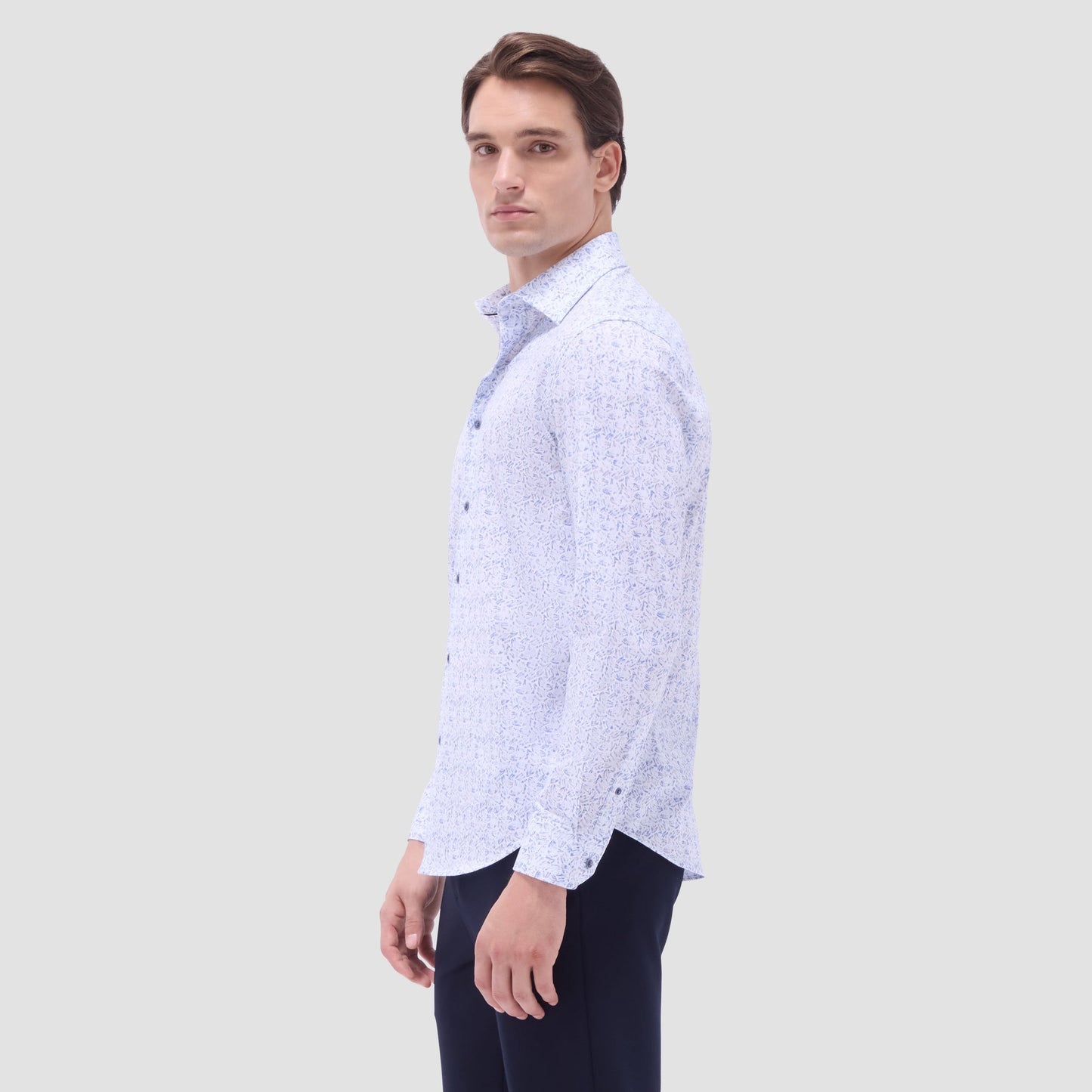 Bugatchi James Abstract OoohCotton® Shirt Cobalt