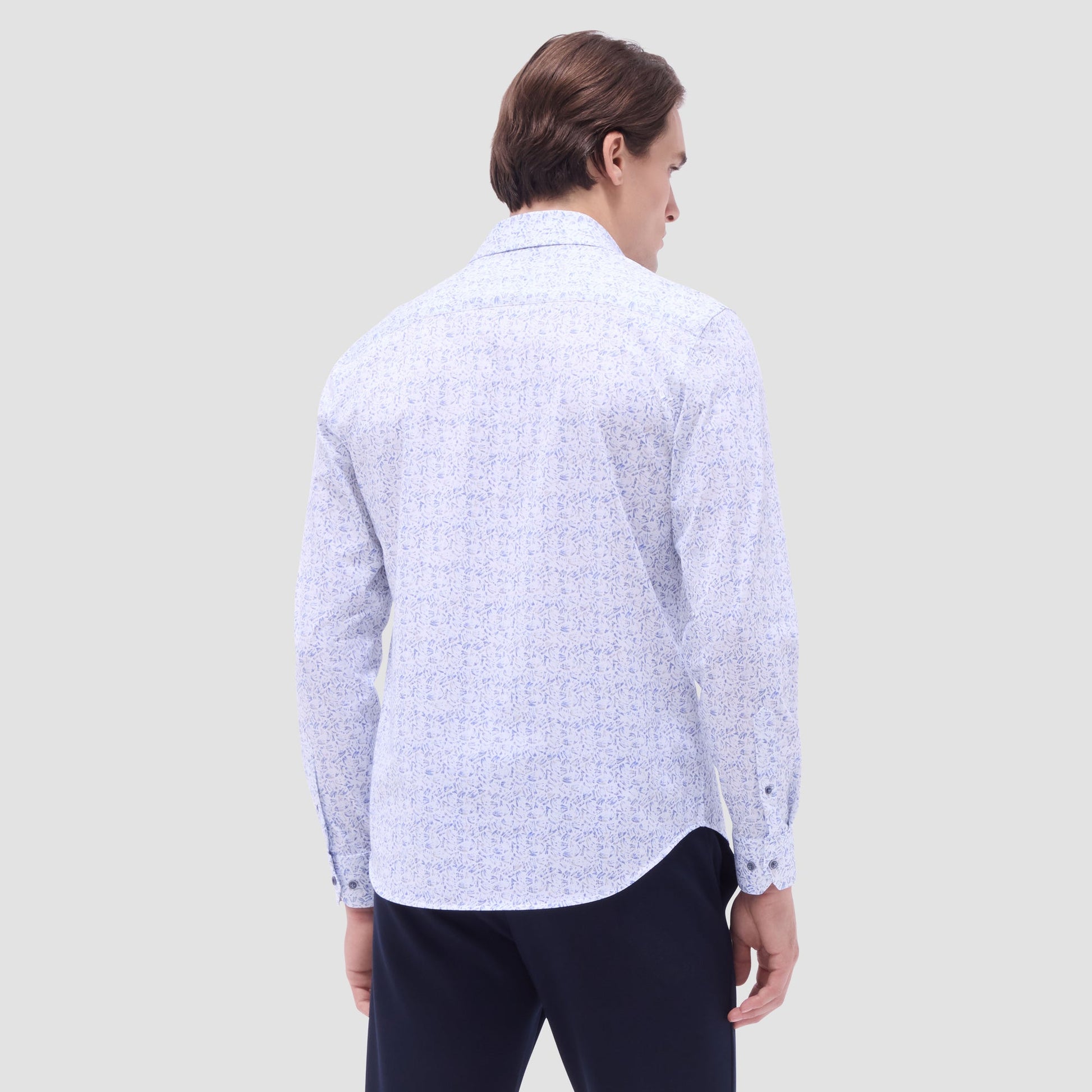 Bugatchi James Abstract OoohCotton® Shirt Cobalt