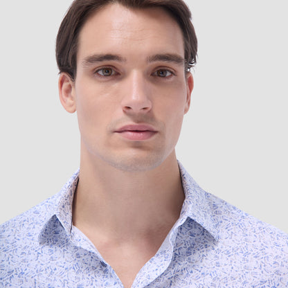 Bugatchi James Abstract OoohCotton® Shirt Cobalt