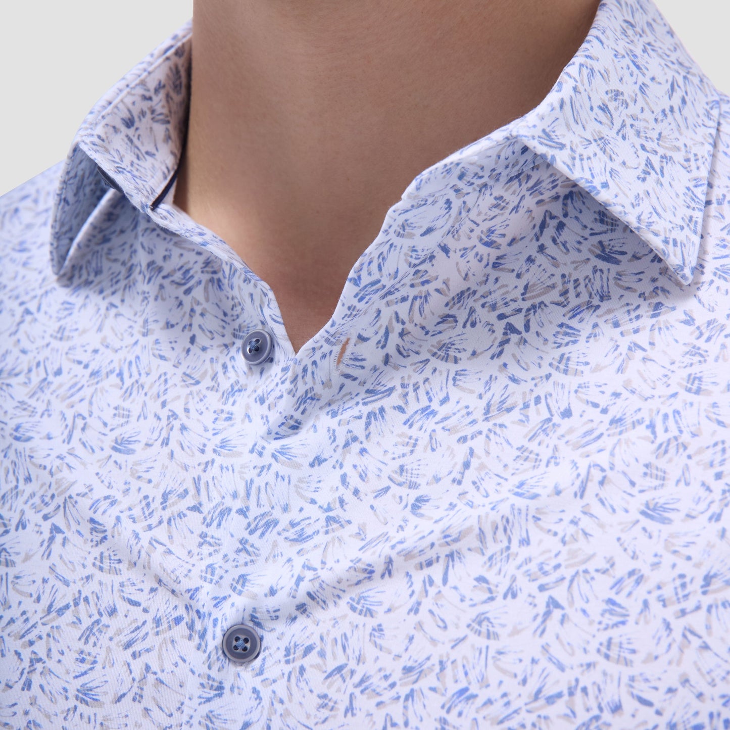 Bugatchi James Abstract OoohCotton® Shirt Cobalt