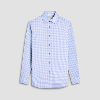 Bugatchi James Geometric OoohCotton® Shirt Air Blue