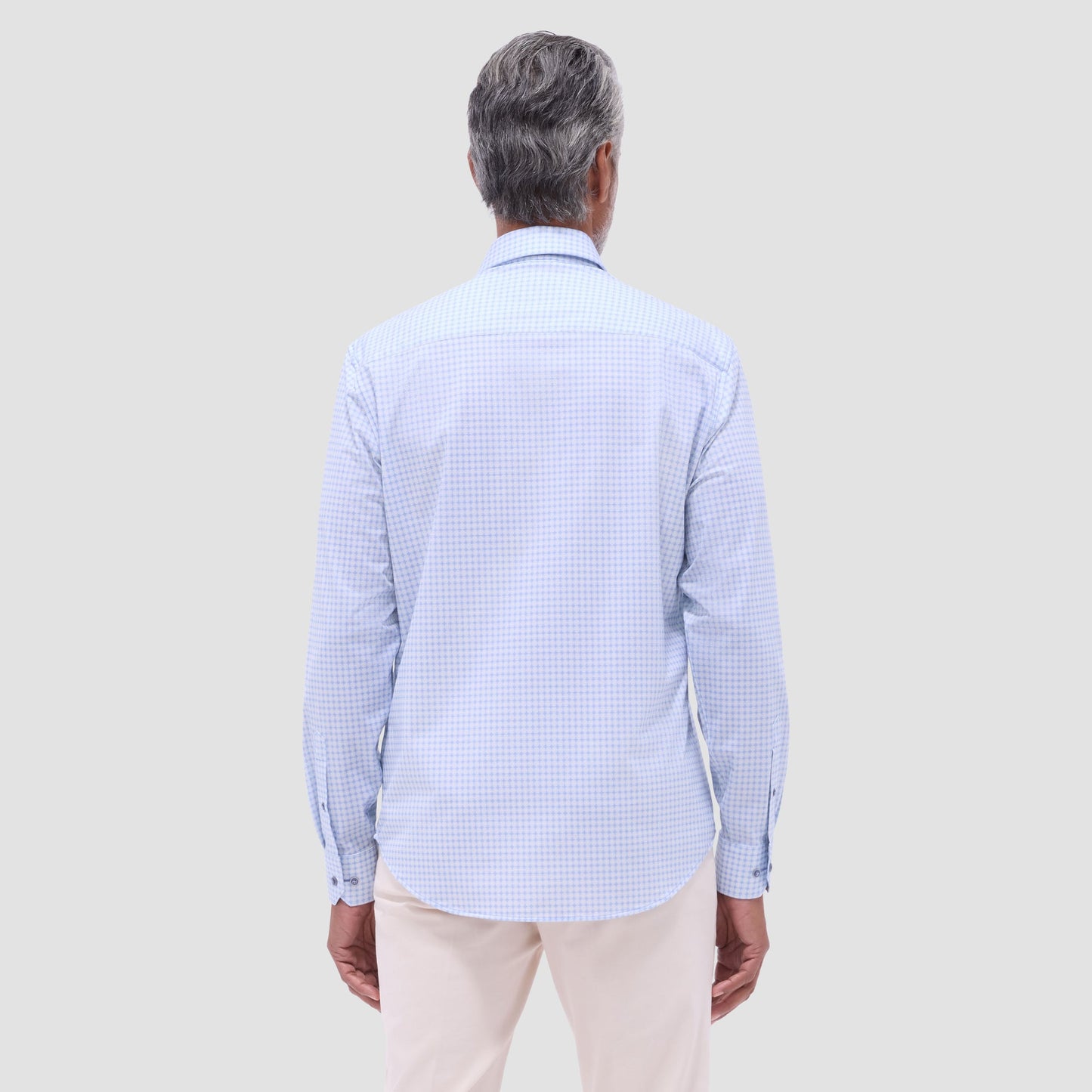 Bugatchi James Geometric OoohCotton® Shirt Air Blue