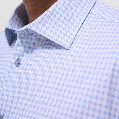Bugatchi James Geometric OoohCotton® Shirt Air Blue