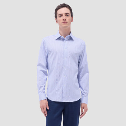 Bugatchi James Mosaic OoohCotton® Shirt Sky