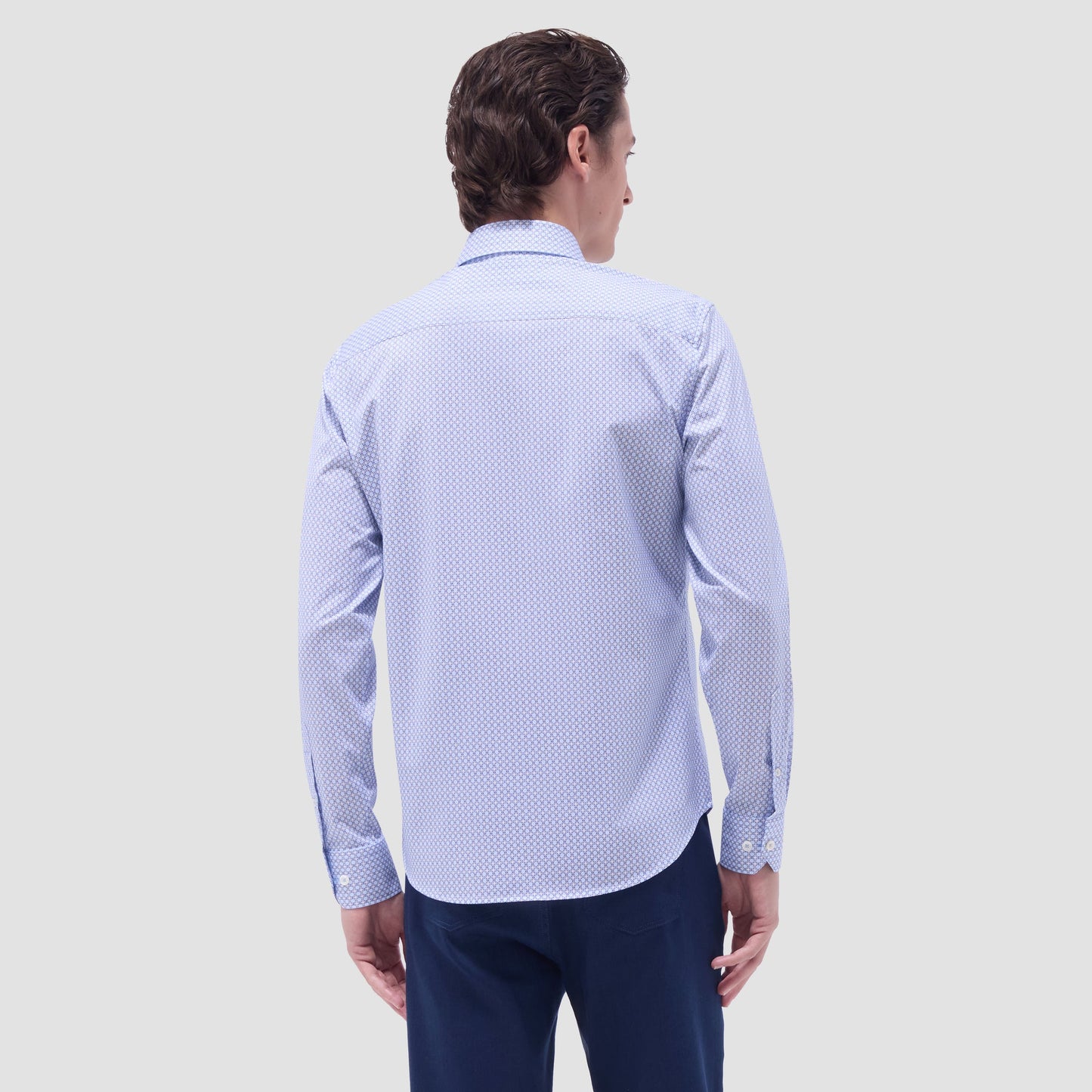 Bugatchi James Mosaic OoohCotton® Shirt Sky