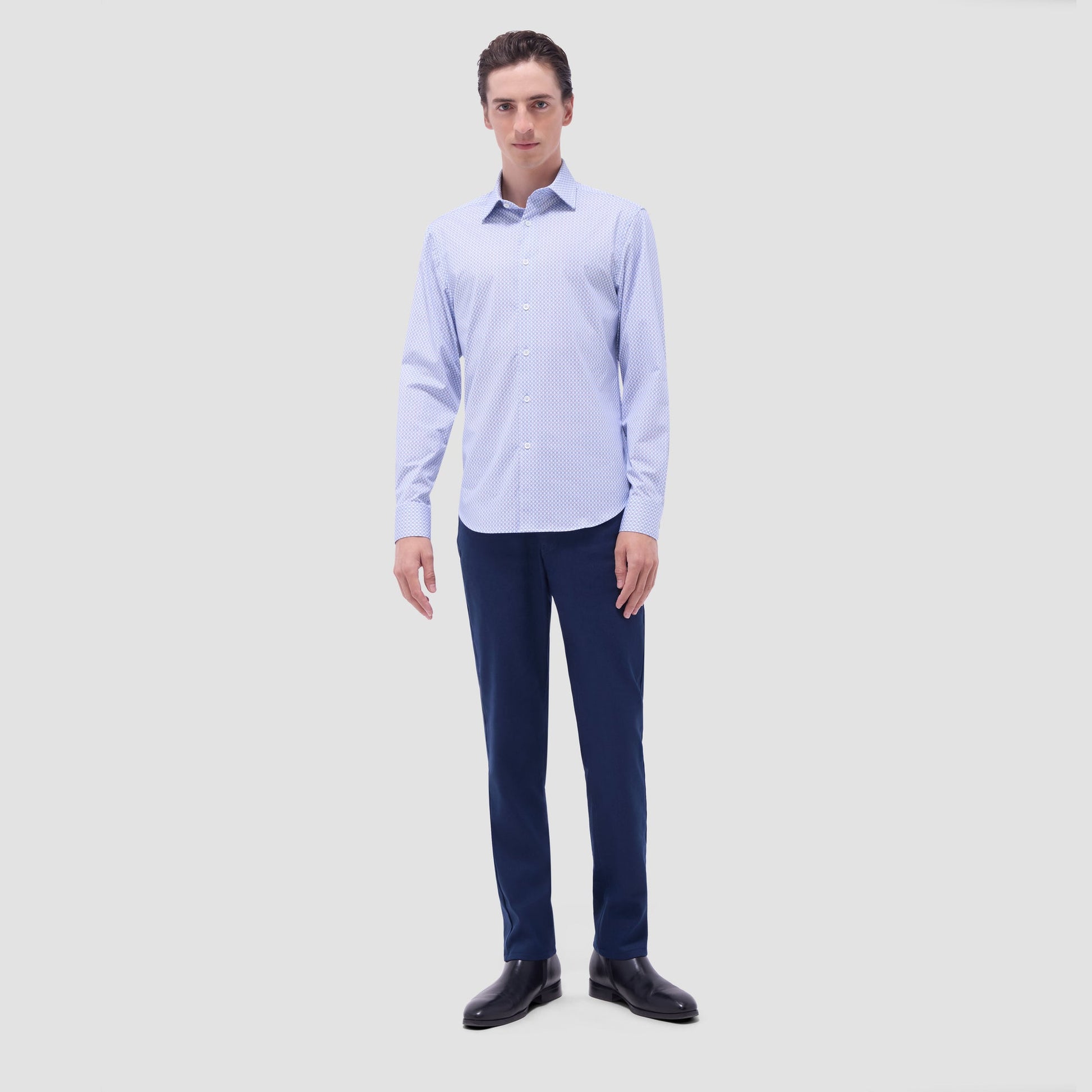 Bugatchi James Mosaic OoohCotton® Shirt Sky