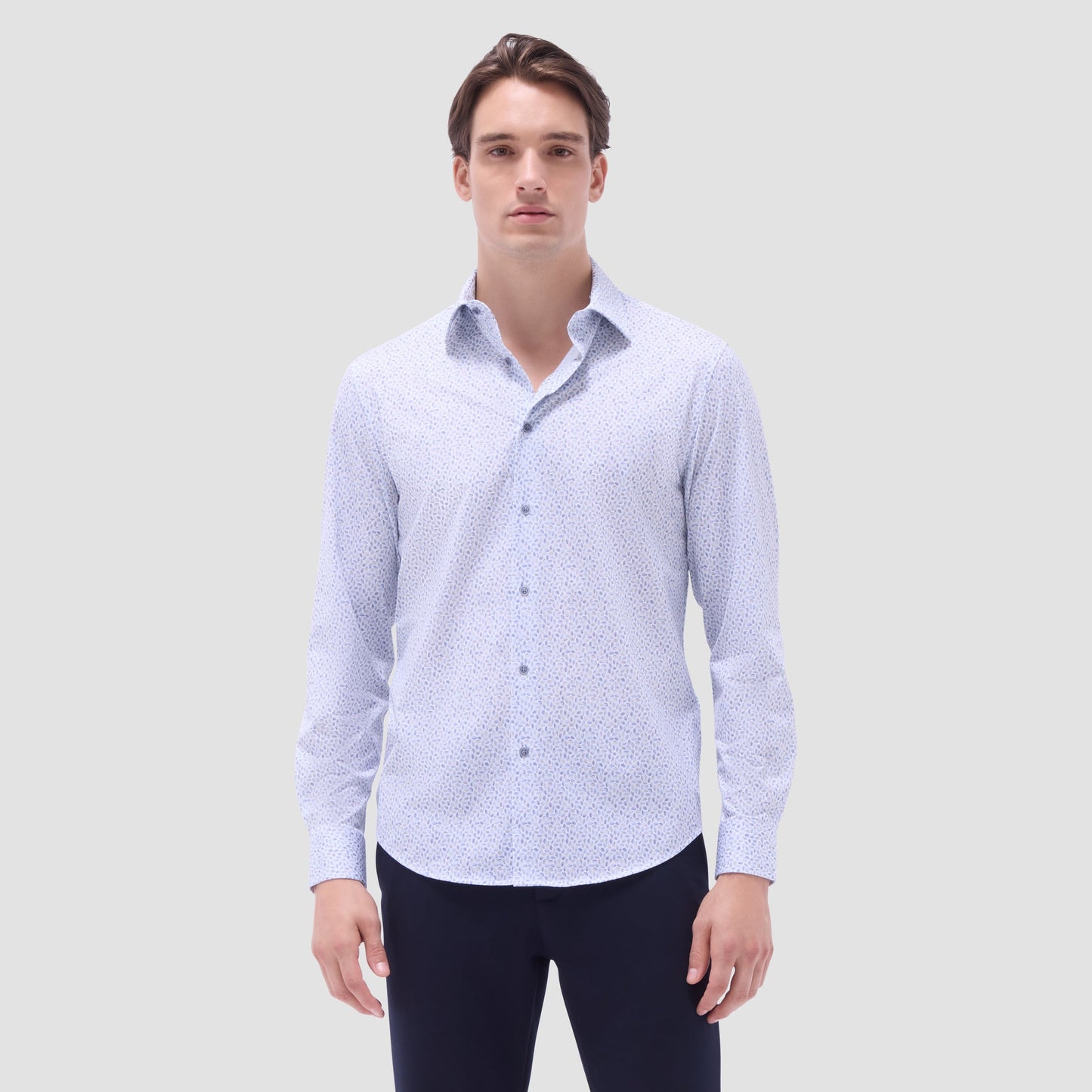 Bugatchi James Abstract OoohCotton® Shirt Almond