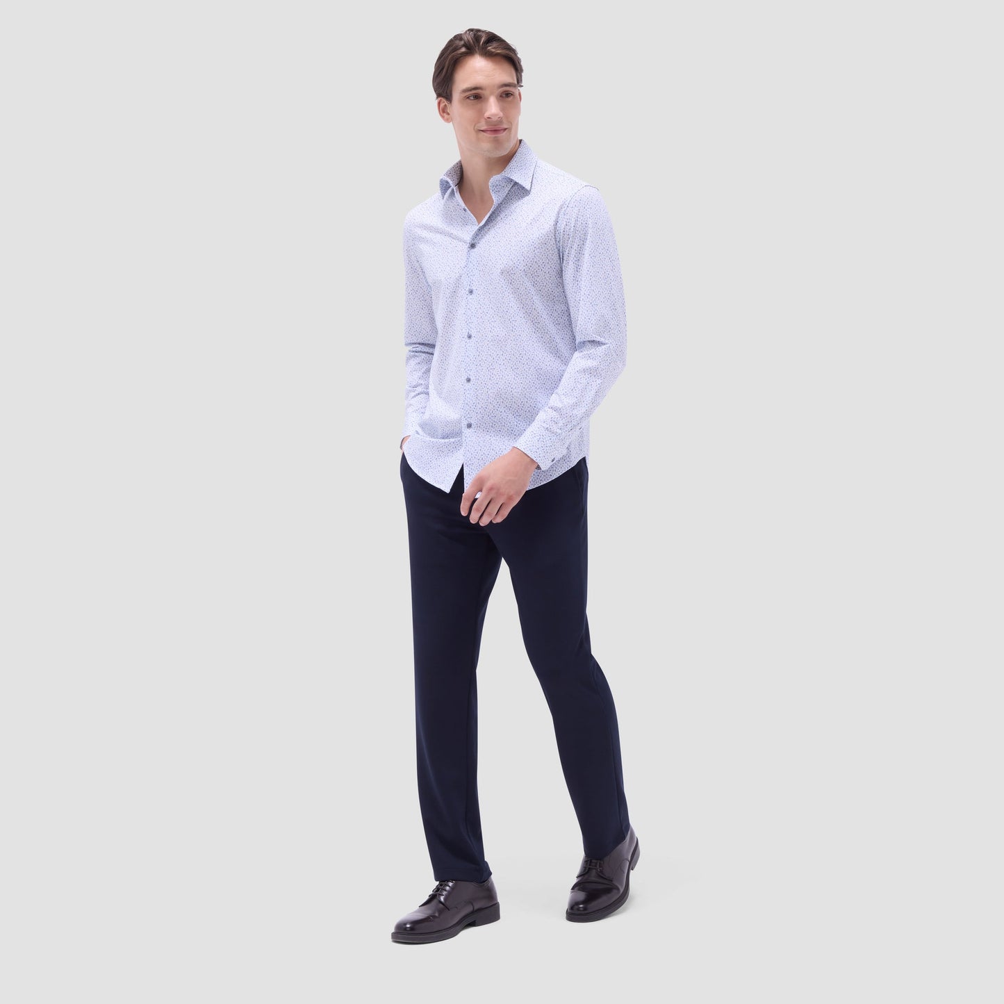 Bugatchi James Abstract OoohCotton® Shirt Almond