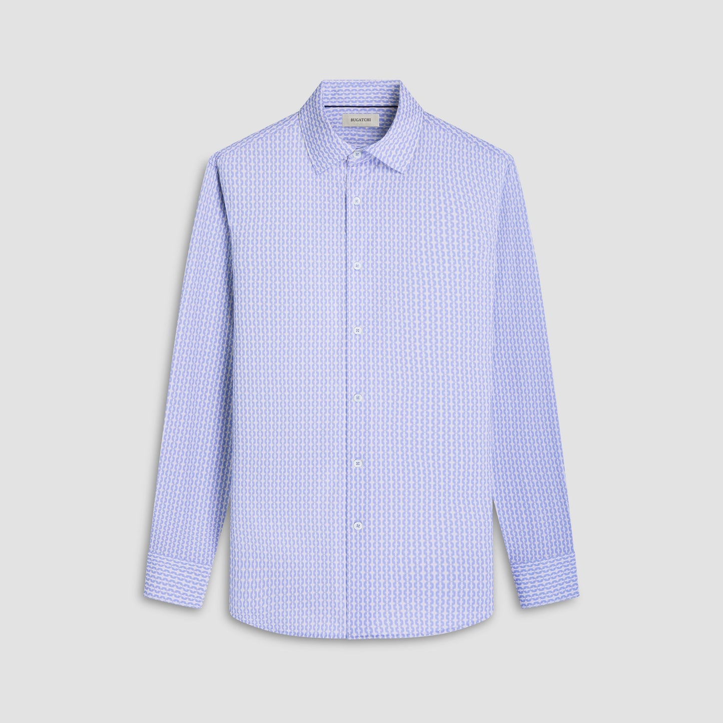 Bugatchi James Mosaic OoohCotton® Shirt Air Blue