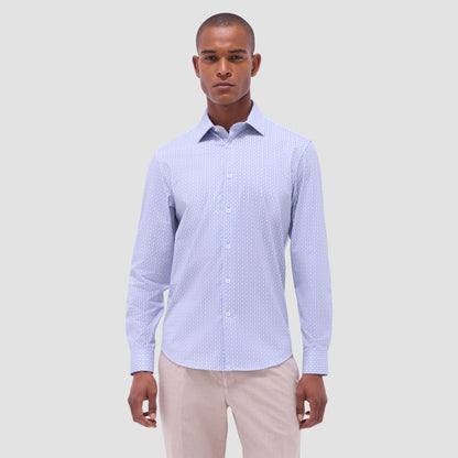 Bugatchi James Mosaic OoohCotton® Shirt Air Blue