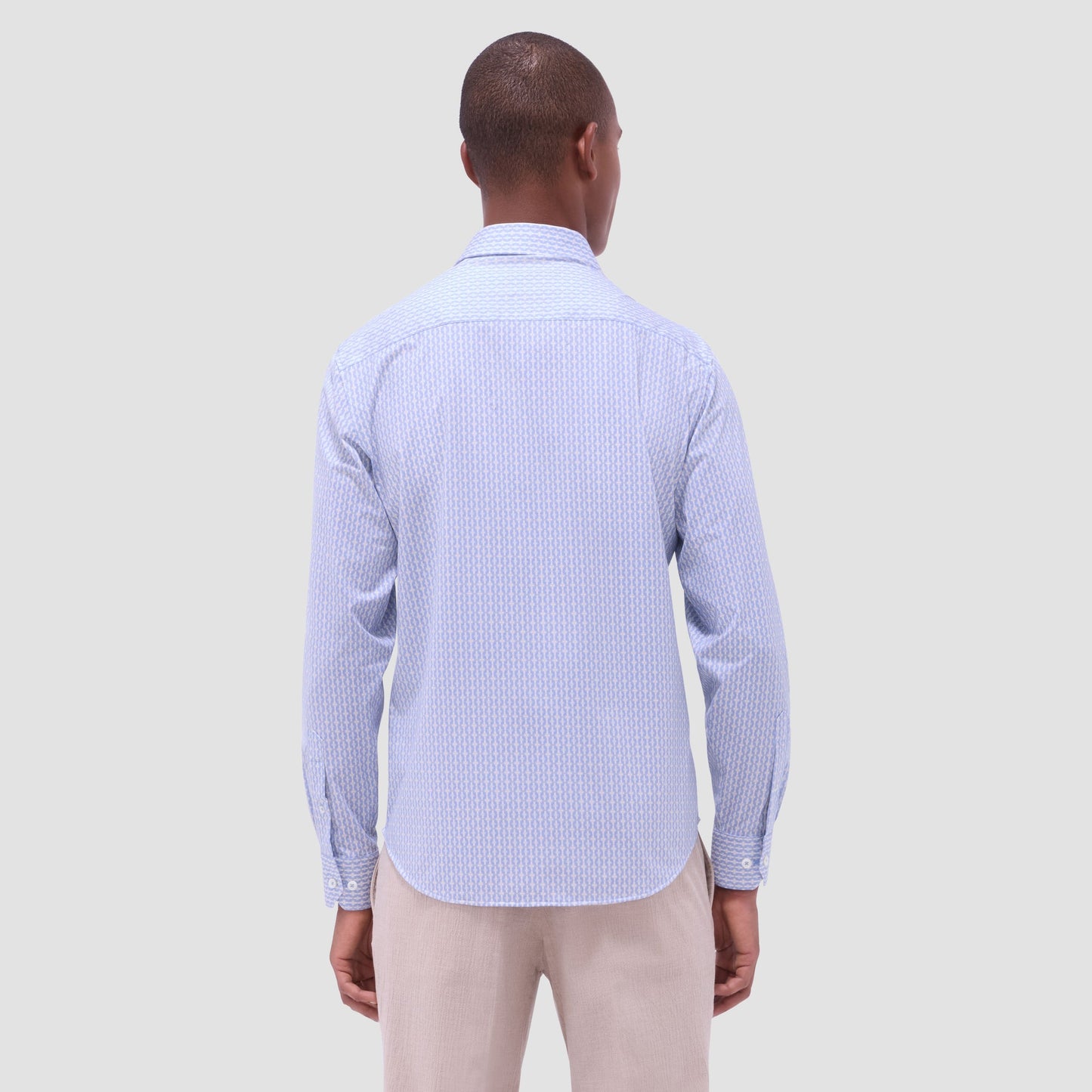 Bugatchi James Mosaic OoohCotton® Shirt Air Blue