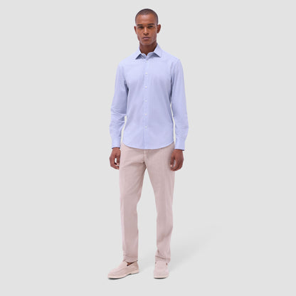 Bugatchi James Mosaic OoohCotton® Shirt Air Blue