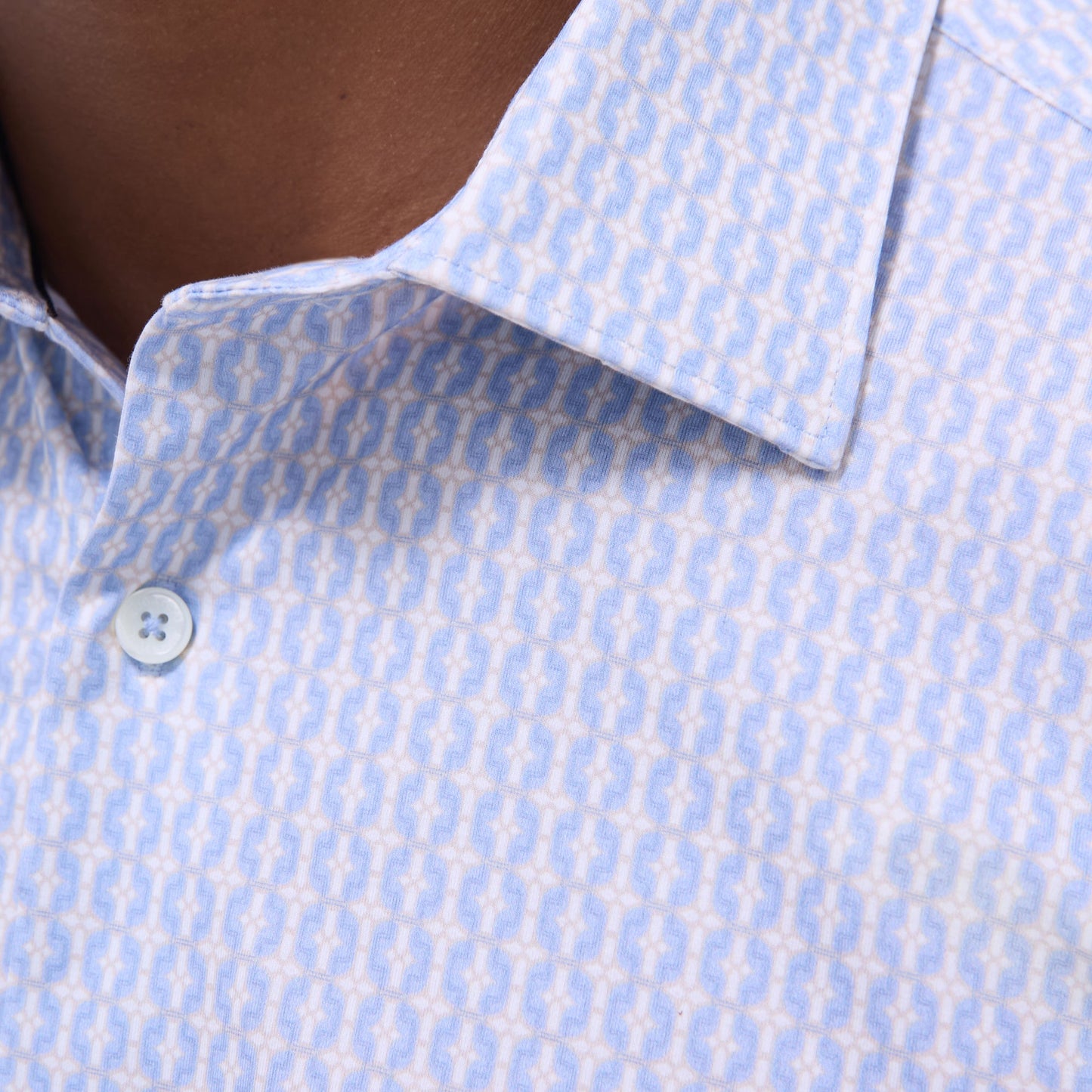 Bugatchi James Mosaic OoohCotton® Shirt Air Blue