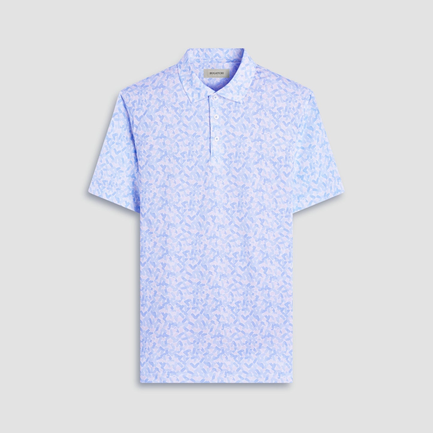 Bugatchi Victor Abstract OoohCotton® Polo Shirt Air Blue