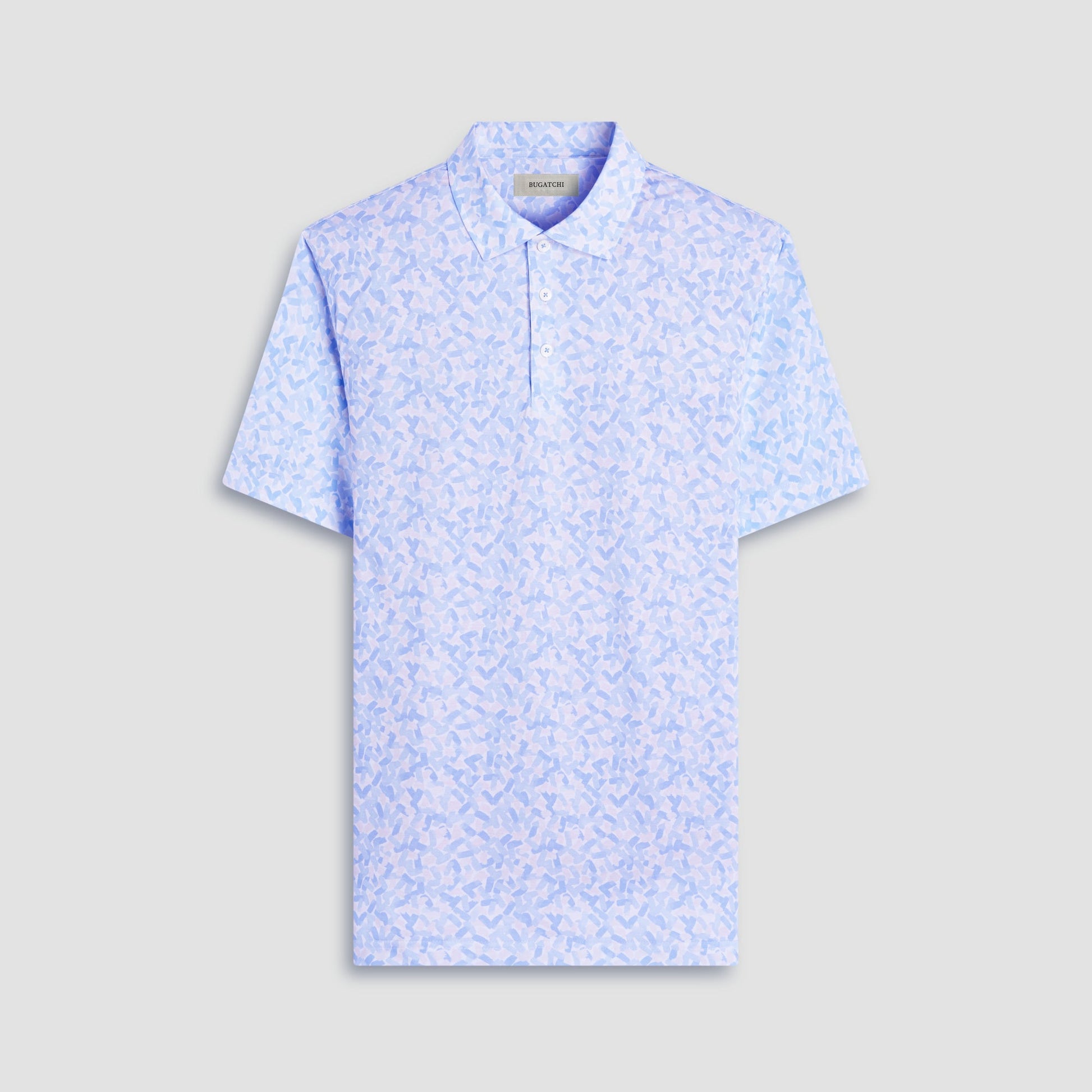 Bugatchi Victor Abstract OoohCotton® Polo Shirt Air Blue