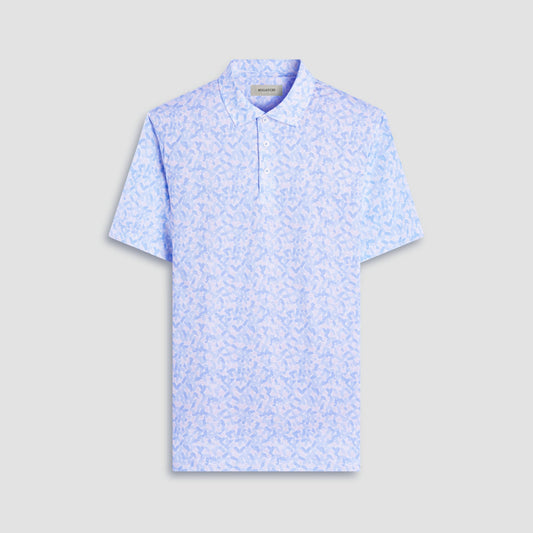 Bugatchi Victor Abstract OoohCotton® Polo Shirt Air Blue