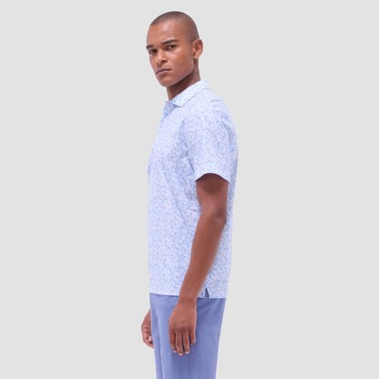 Bugatchi Victor Abstract OoohCotton® Polo Shirt Air Blue