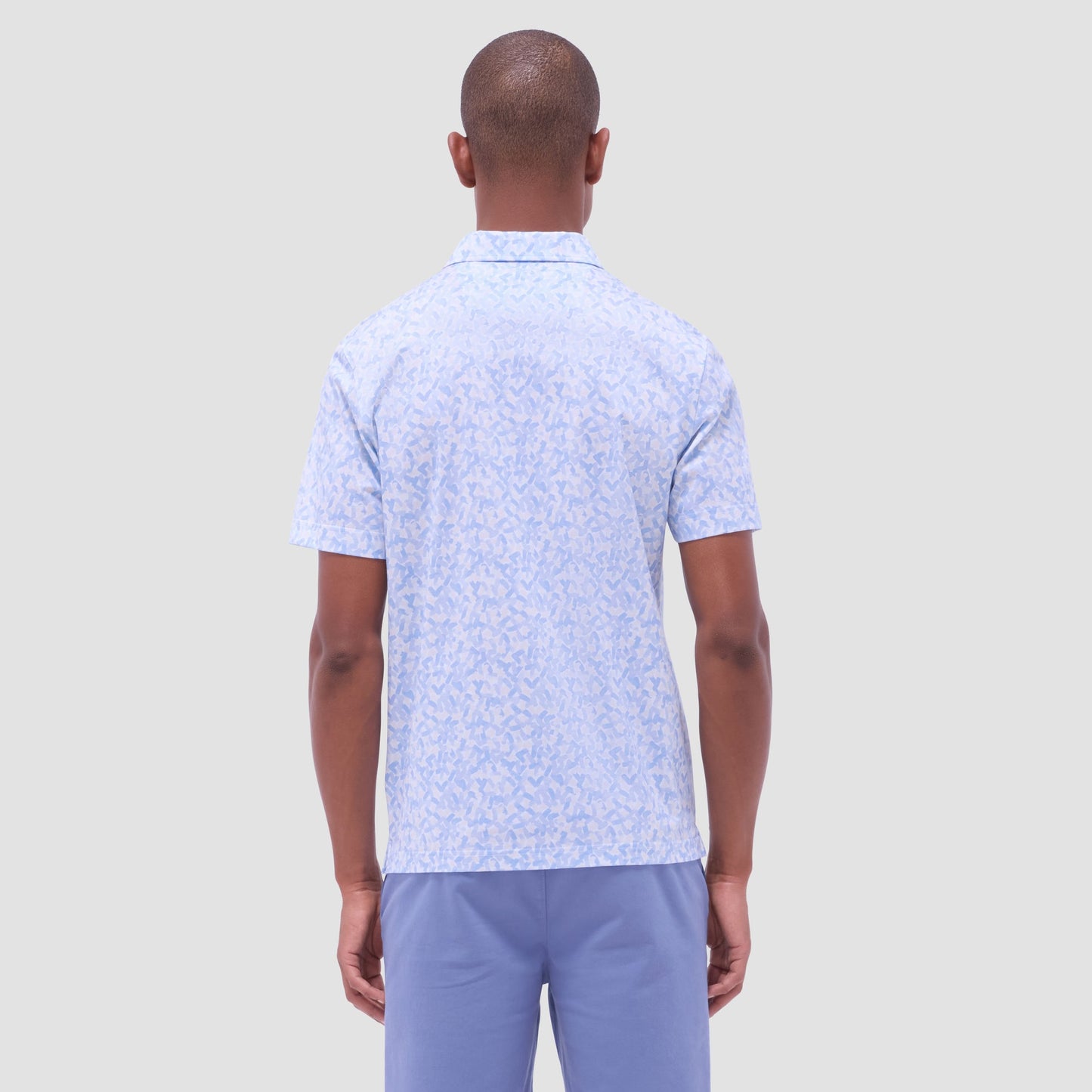 Bugatchi Victor Abstract OoohCotton® Polo Shirt Air Blue