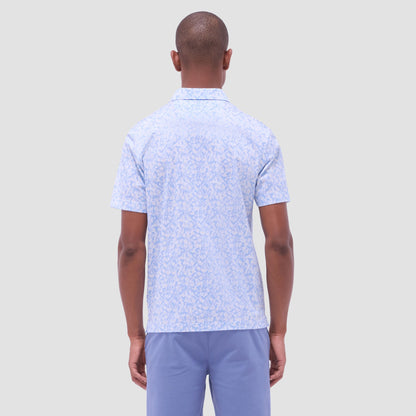 Bugatchi Victor Abstract OoohCotton® Polo Shirt Air Blue