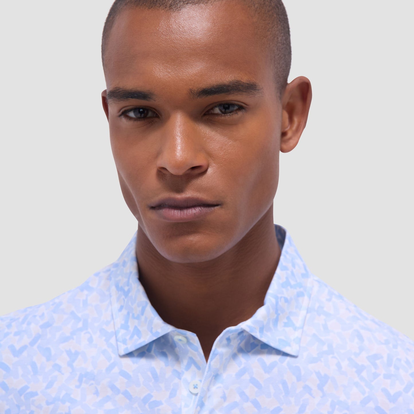 Bugatchi Victor Abstract OoohCotton® Polo Shirt Air Blue