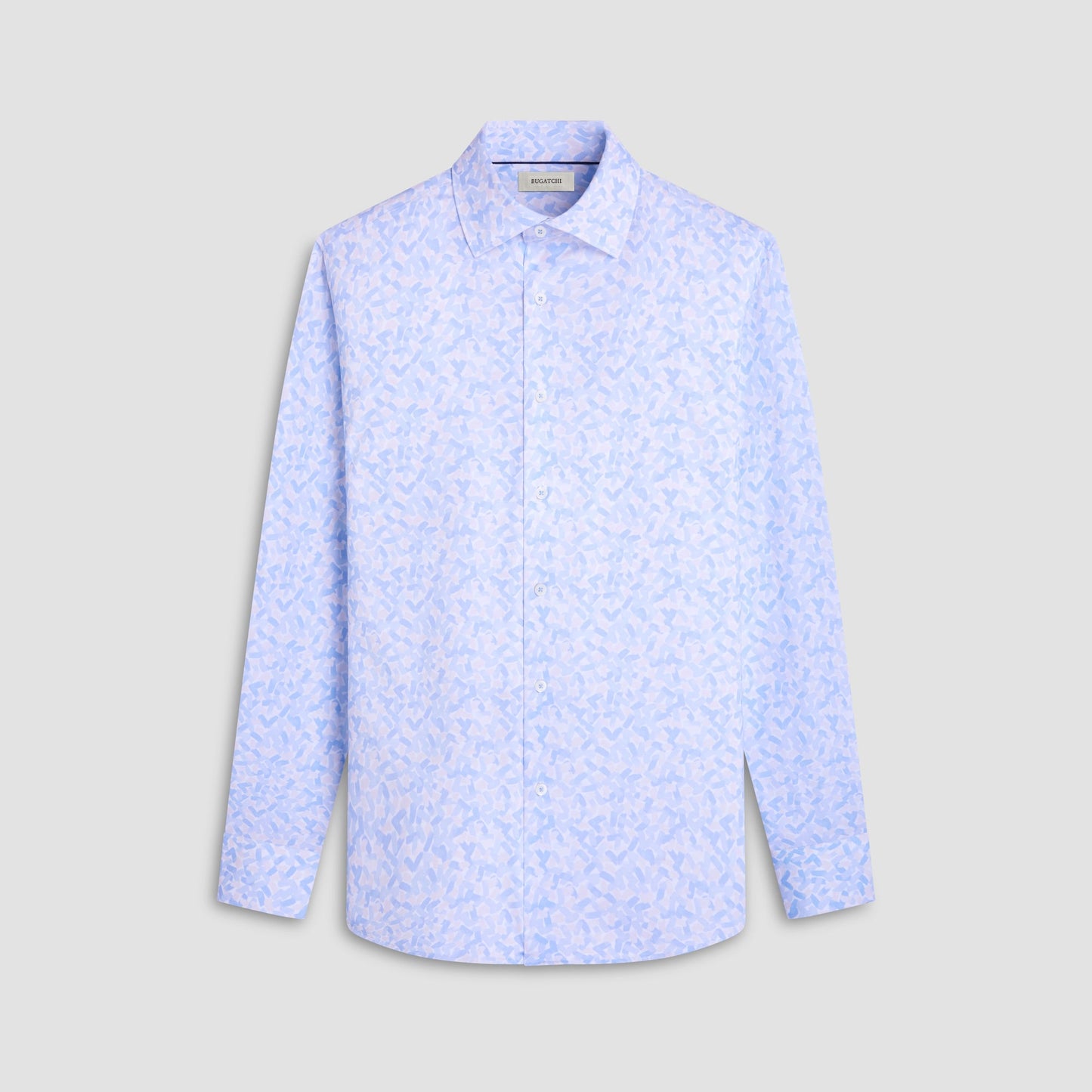 Bugatchi James Abstract OoohCotton® Shirt Air Blue