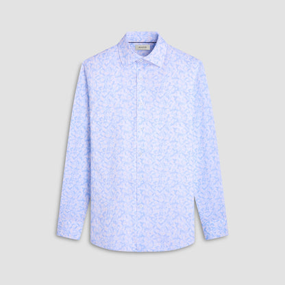 Bugatchi James Abstract OoohCotton® Shirt Air Blue