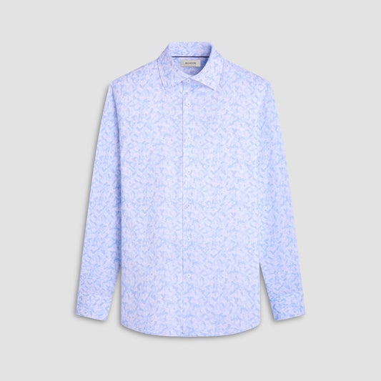 Bugatchi James Abstract OoohCotton® Shirt Air Blue