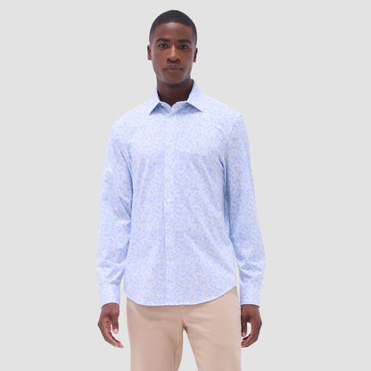 Bugatchi James Abstract OoohCotton® Shirt Air Blue