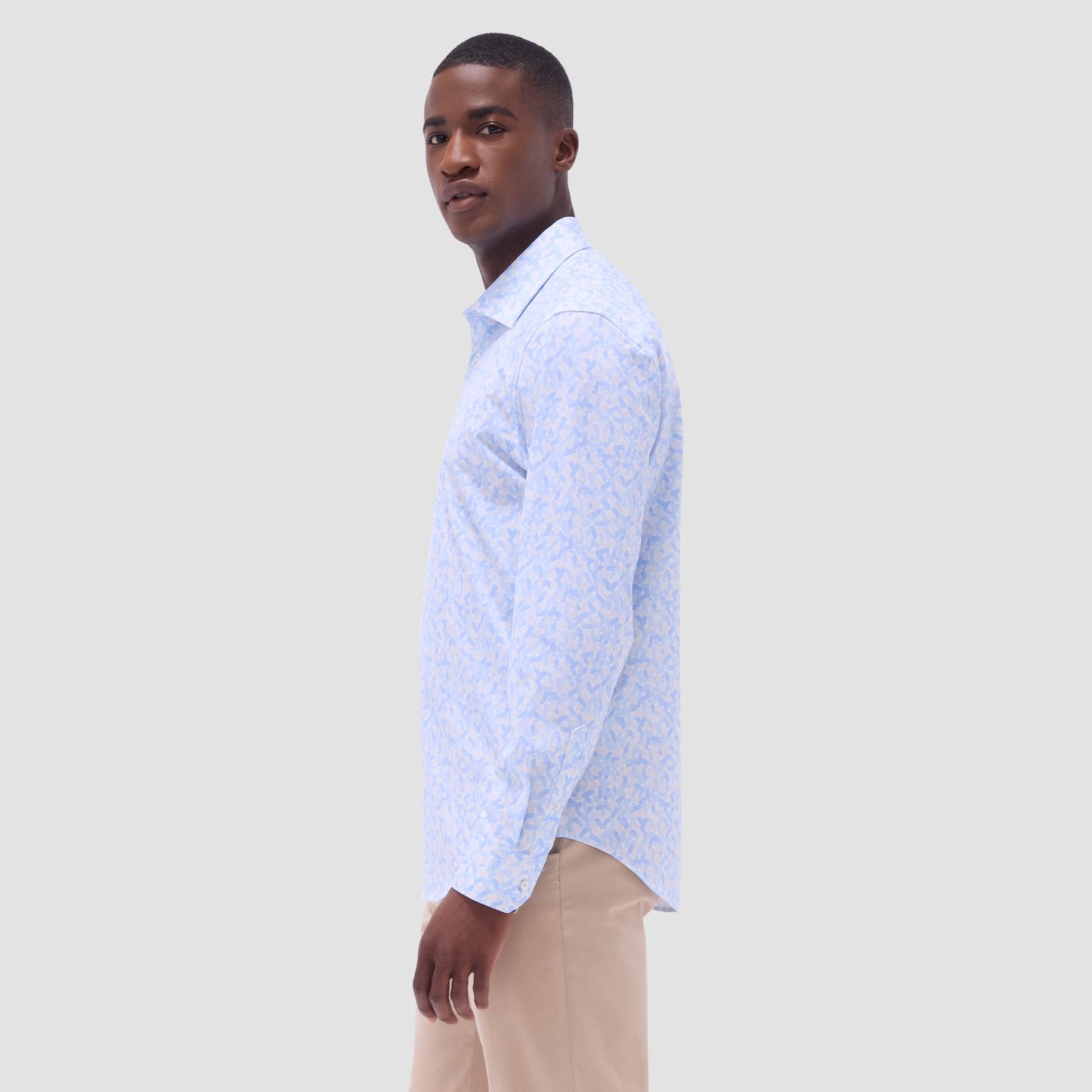 Bugatchi James Abstract OoohCotton® Shirt Air Blue