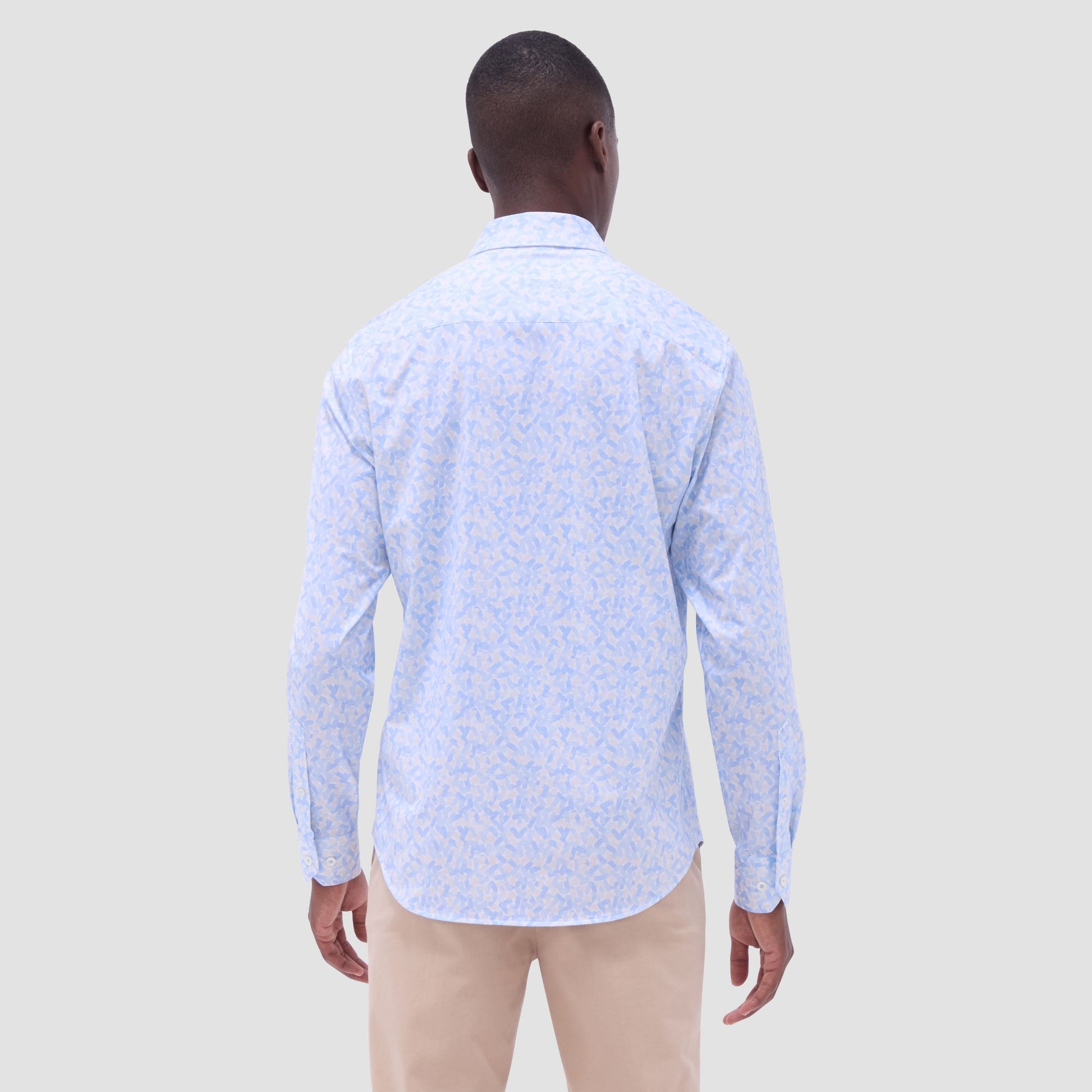 Bugatchi James Abstract OoohCotton® Shirt Air Blue