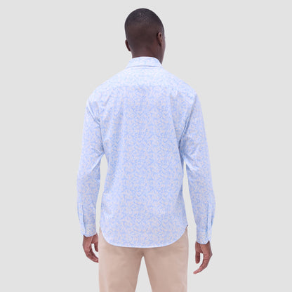 Bugatchi James Abstract OoohCotton® Shirt Air Blue
