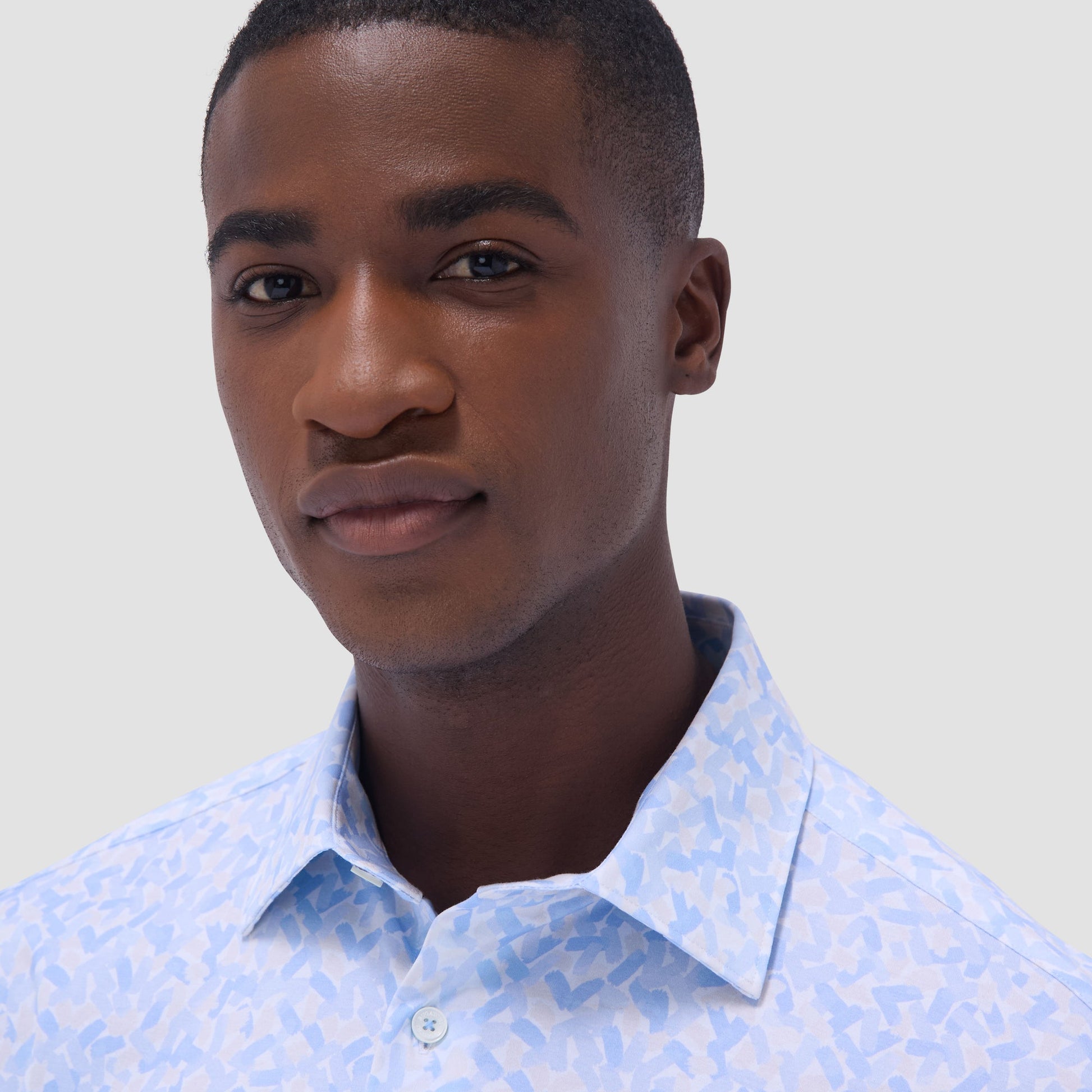 Bugatchi James Abstract OoohCotton® Shirt Air Blue