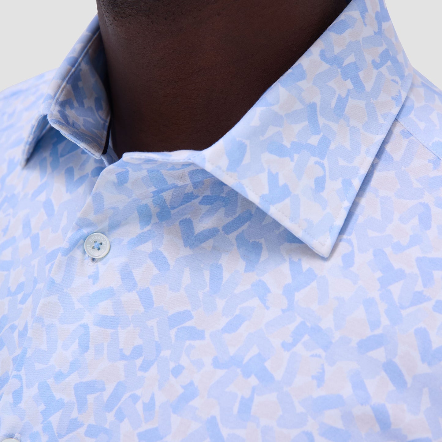 Bugatchi James Abstract OoohCotton® Shirt Air Blue