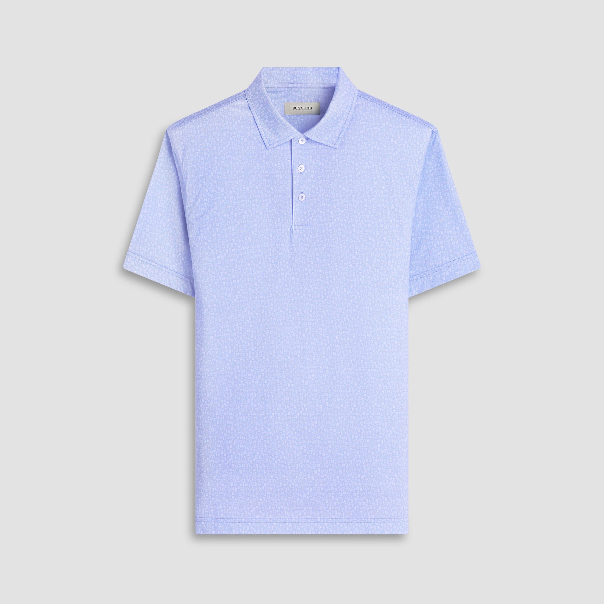 Bugatchi Victor Cocktail OoohCotton® Polo Shirt Air Blue