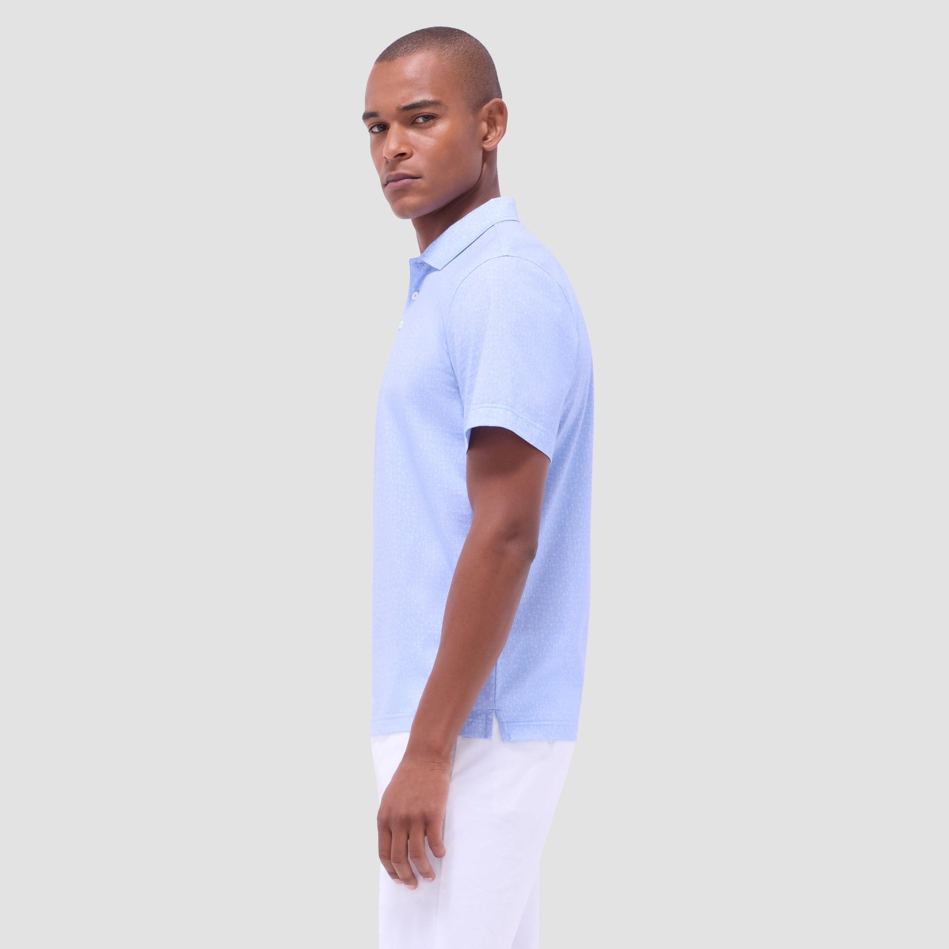 Bugatchi Victor Cocktail OoohCotton® Polo Shirt Air Blue
