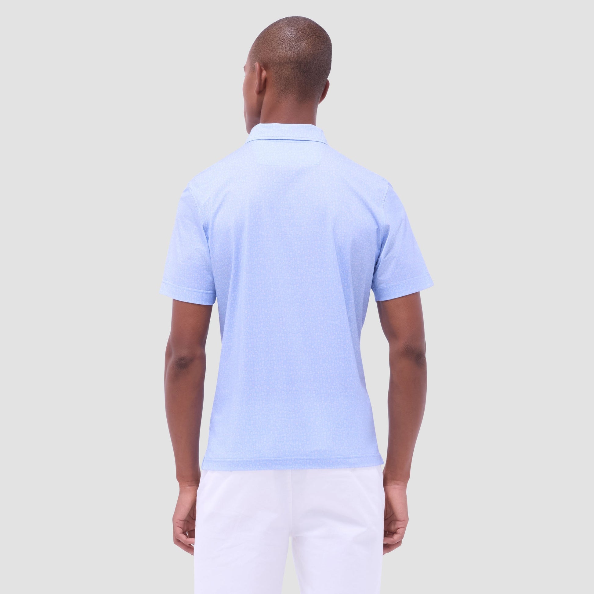 Bugatchi Victor Cocktail OoohCotton® Polo Shirt Air Blue