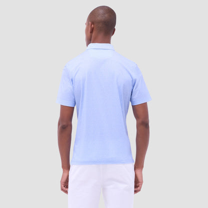 Bugatchi Victor Cocktail OoohCotton® Polo Shirt Air Blue