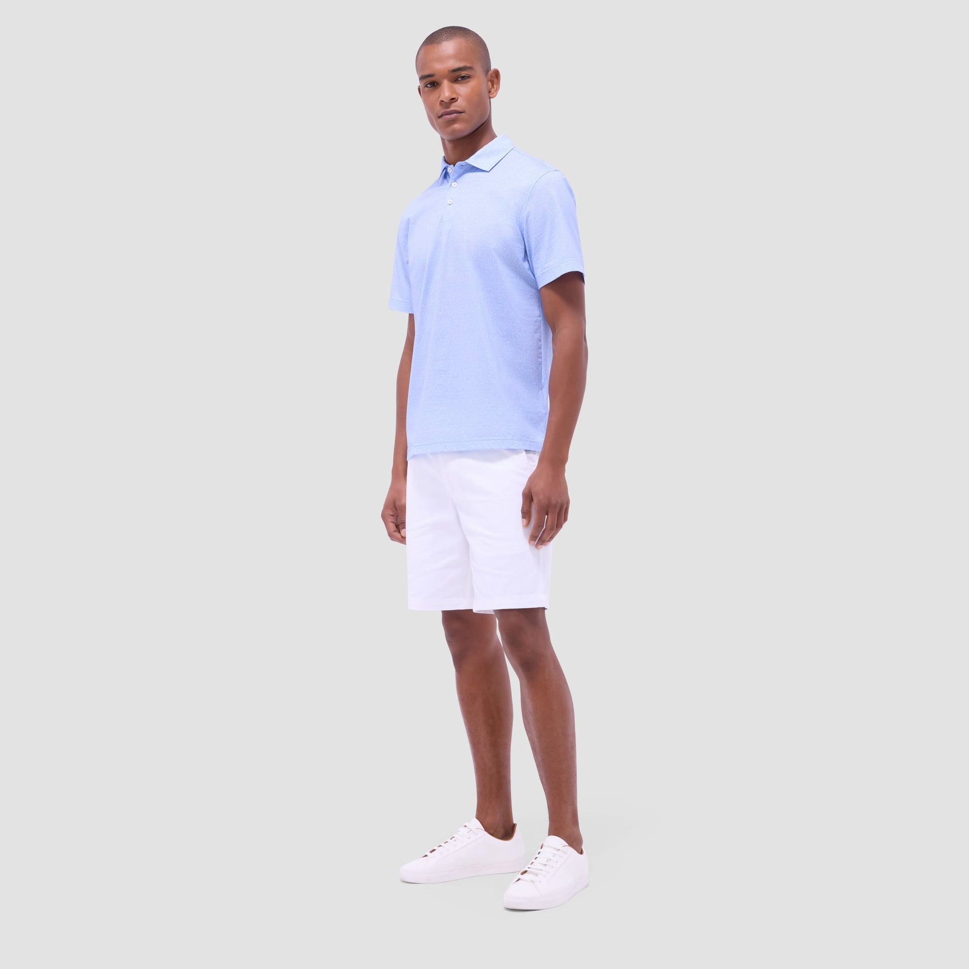 Bugatchi Victor Cocktail OoohCotton® Polo Shirt Air Blue
