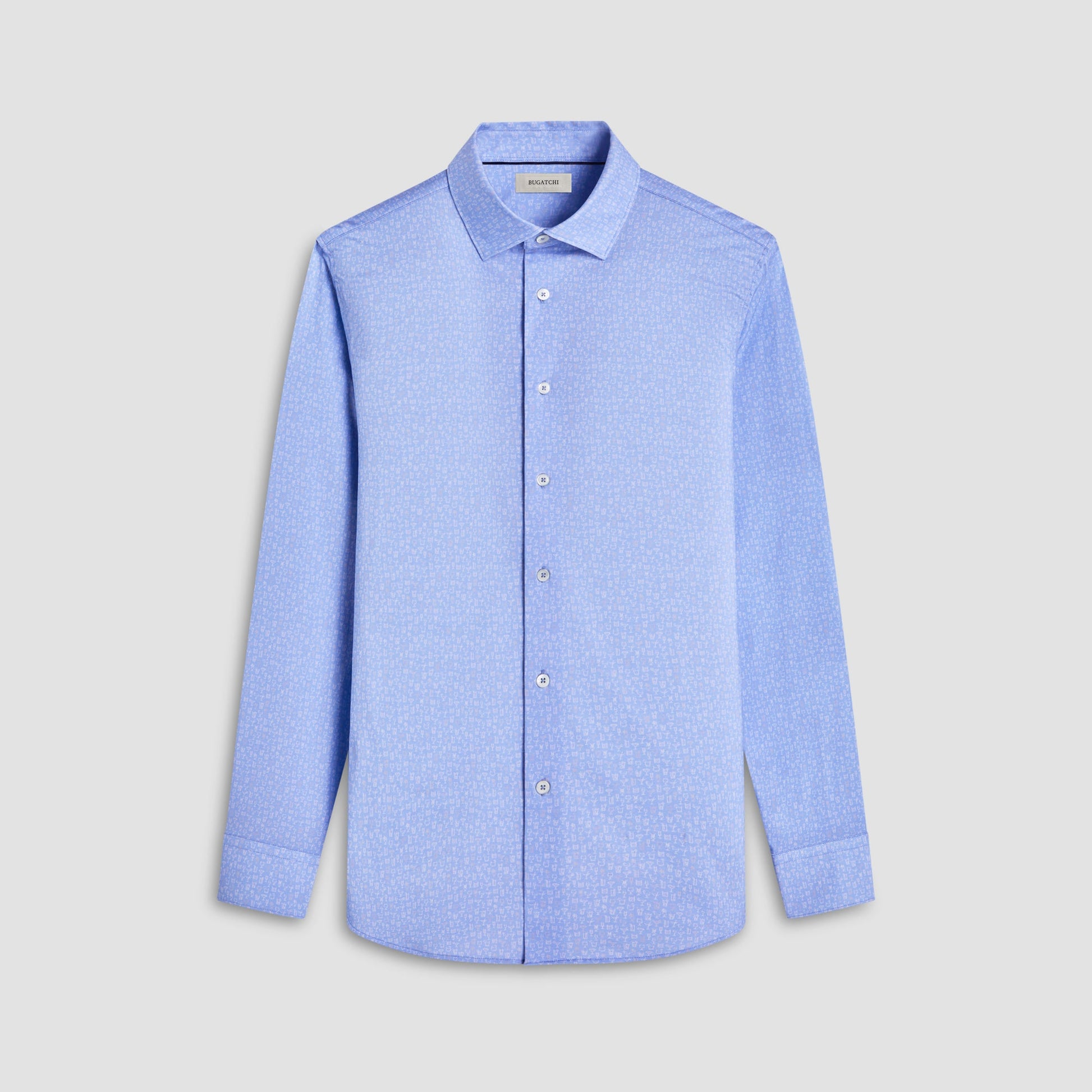 Bugatchi James Cocktail OoohCotton® Shirt Air Blue