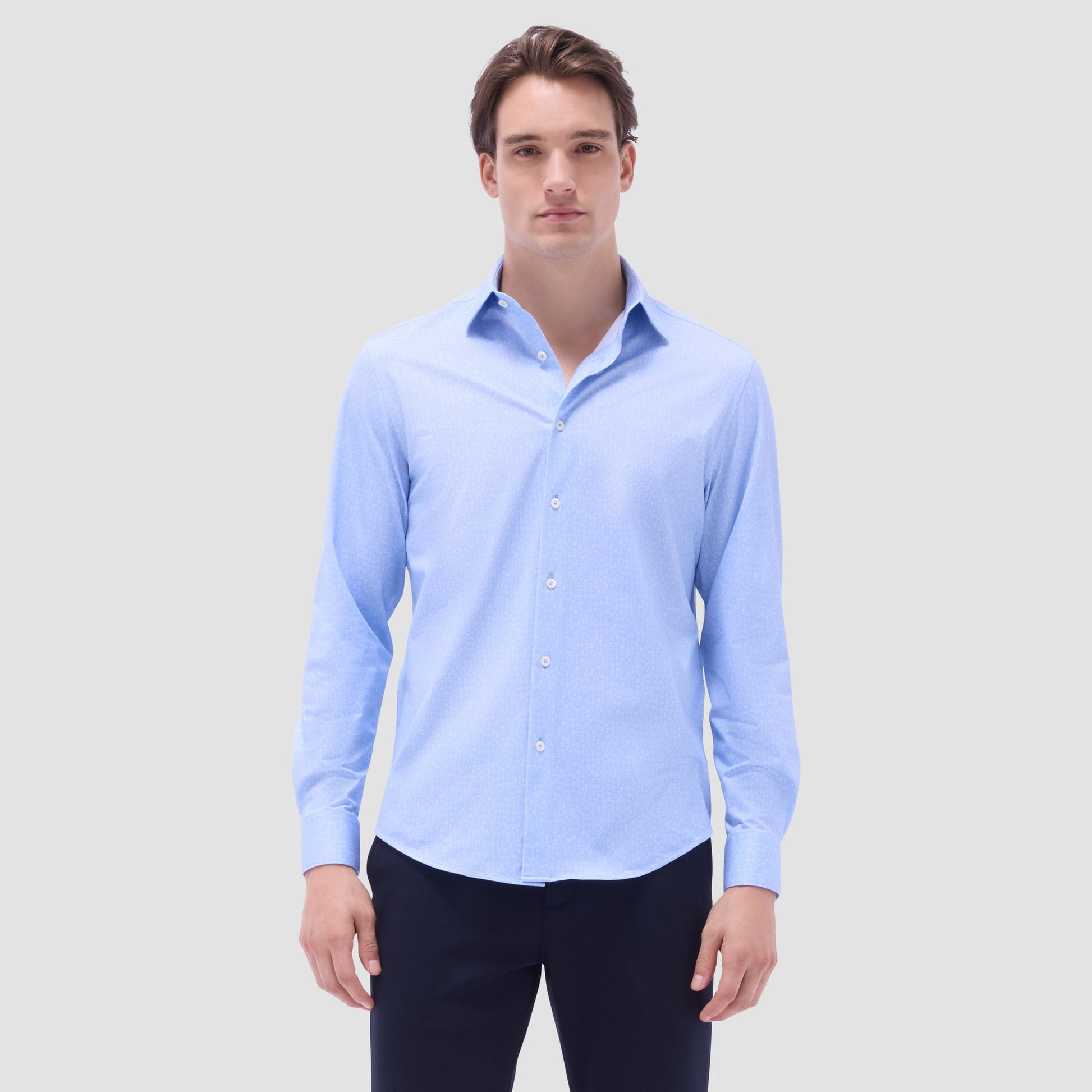 Bugatchi James Cocktail OoohCotton® Shirt Air Blue