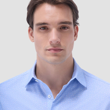 Bugatchi James Cocktail OoohCotton® Shirt Air Blue