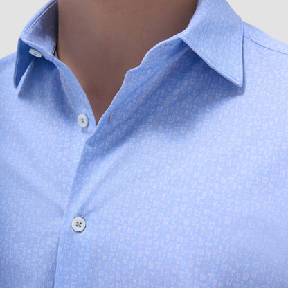 Bugatchi James Cocktail OoohCotton® Shirt Air Blue