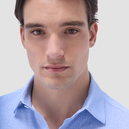 Bugatchi James Cocktail OoohCotton® Shirt Air Blue