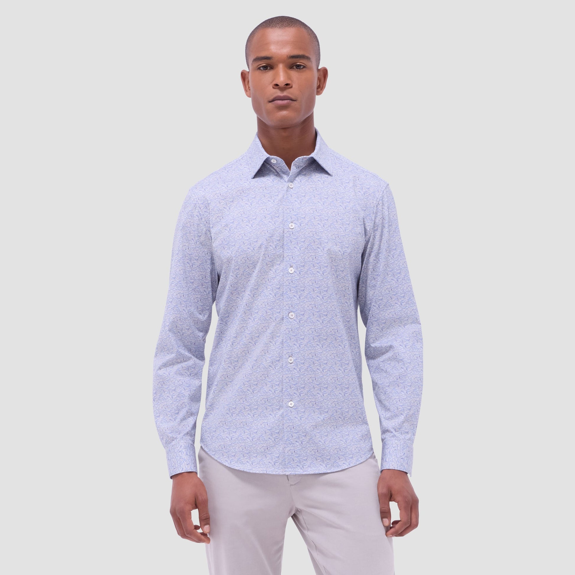 Bugatchi James Abstract OoohCotton® Shirt Sand