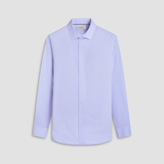 Bugatchi James Geometric OoohCotton® Shirt Air Blue