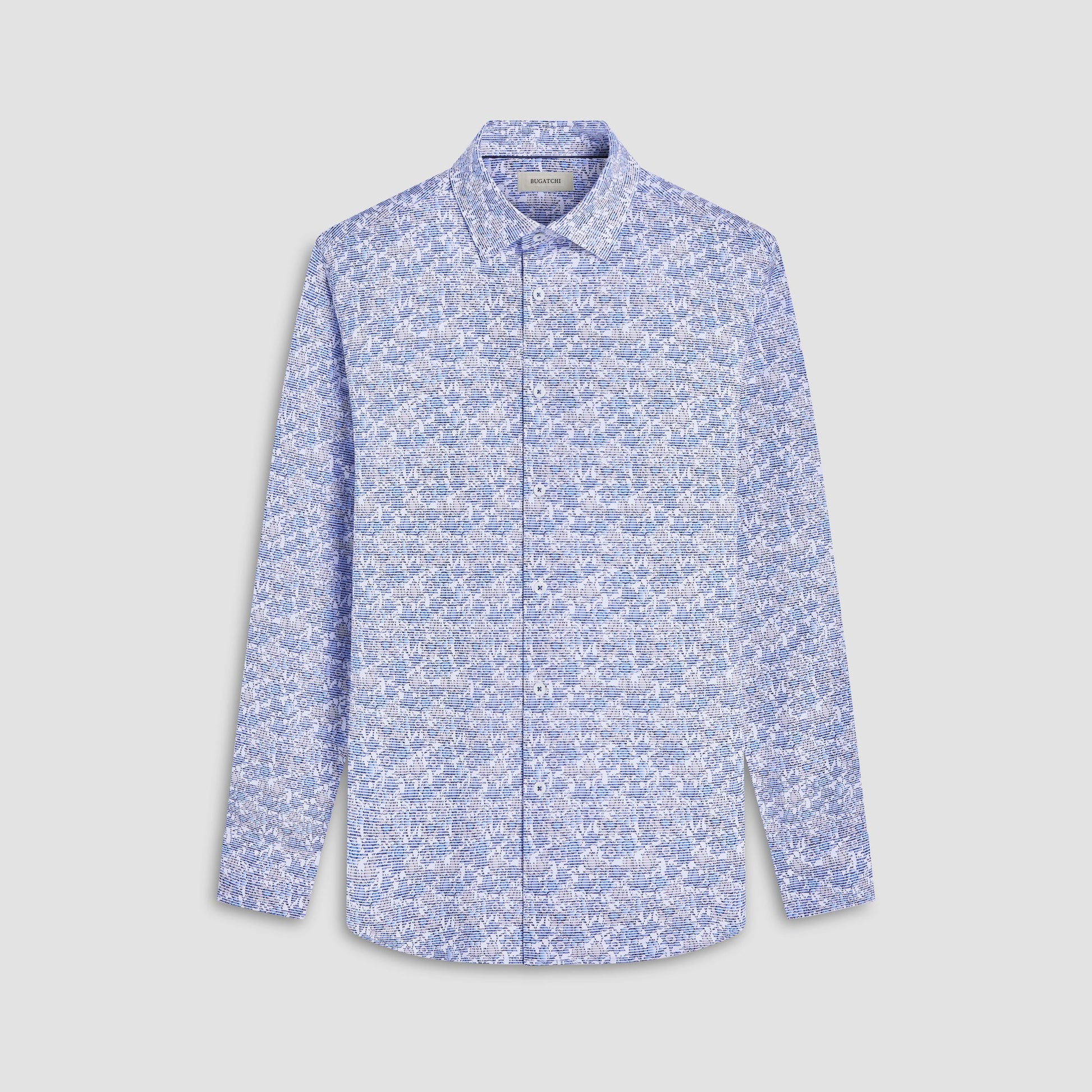 Bugatchi James Floral OoohCotton® Shirt Classic Blue