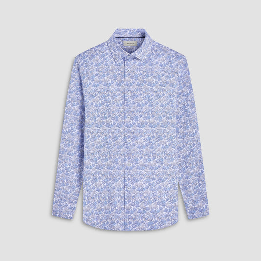 Bugatchi James Floral OoohCotton® Shirt Classic Blue