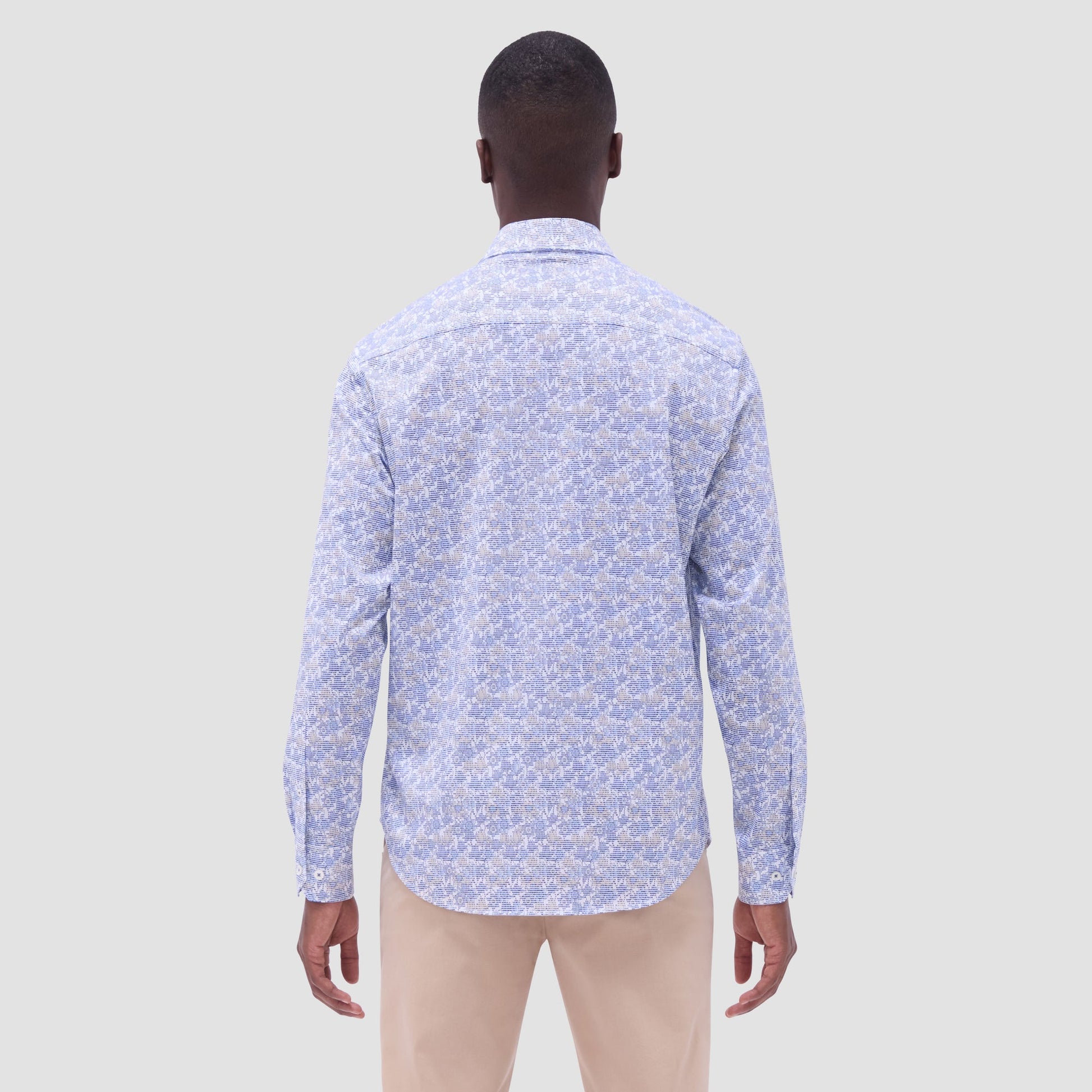 Bugatchi James Floral OoohCotton® Shirt Classic Blue